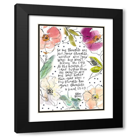 My Thoughts Black Modern Wood Framed Art Print with Double Matting by Wieners, Valerie