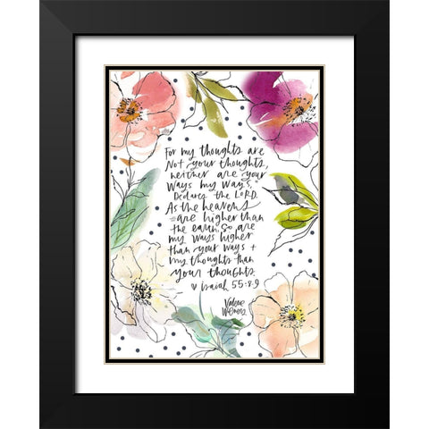 My Thoughts Black Modern Wood Framed Art Print with Double Matting by Wieners, Valerie