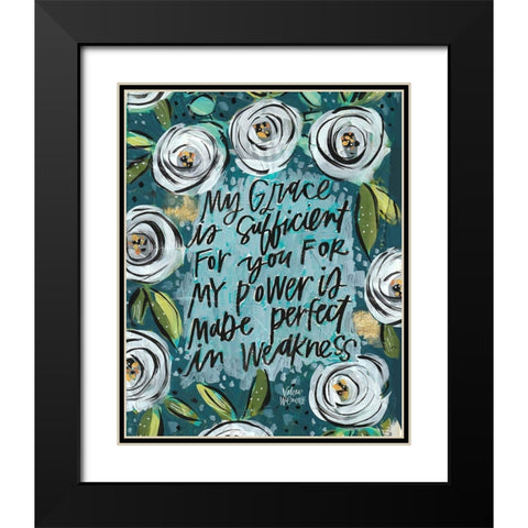 Grace Black Modern Wood Framed Art Print with Double Matting by Wieners, Valerie