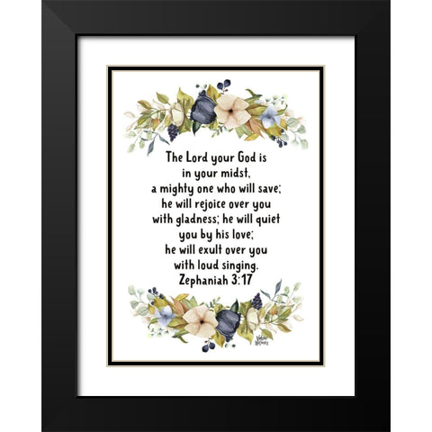 Zeph Black Modern Wood Framed Art Print with Double Matting by Wieners, Valerie