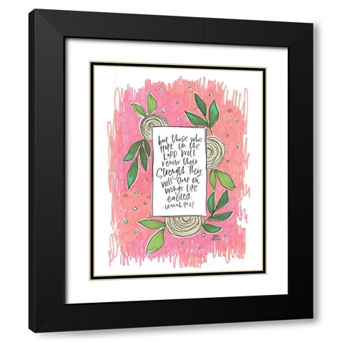 Renew their Strength Black Modern Wood Framed Art Print with Double Matting by Wieners, Valerie