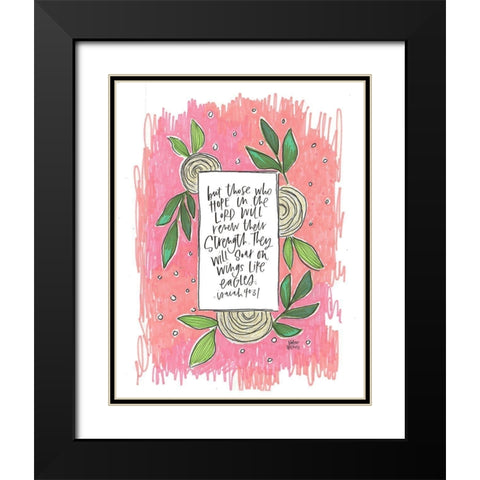 Renew their Strength Black Modern Wood Framed Art Print with Double Matting by Wieners, Valerie