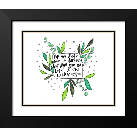 Once in Darkness Black Modern Wood Framed Art Print with Double Matting by Wieners, Valerie