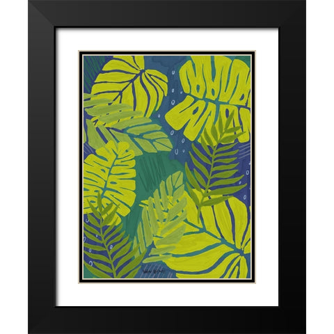 Dark Palms Black Modern Wood Framed Art Print with Double Matting by Wieners, Valerie