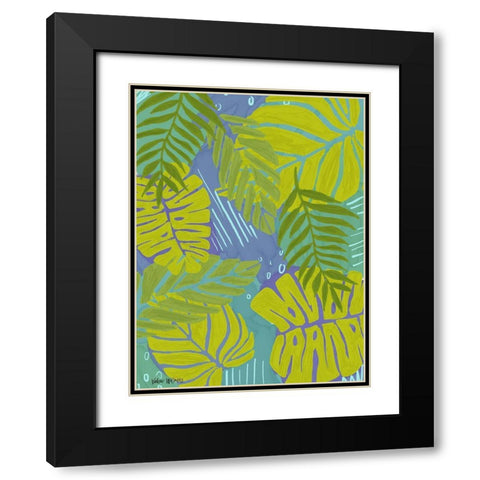 Cool Palms Black Modern Wood Framed Art Print with Double Matting by Wieners, Valerie