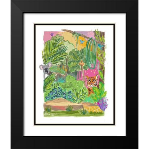 Tropical Animals II Black Modern Wood Framed Art Print with Double Matting by Wieners, Valerie
