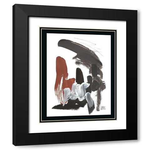 Noir One Black Modern Wood Framed Art Print with Double Matting by Wieners, Valerie