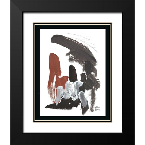 Noir One Black Modern Wood Framed Art Print with Double Matting by Wieners, Valerie