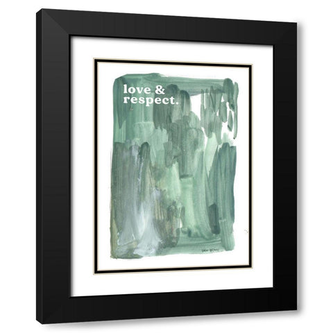 Love And Respect Black Modern Wood Framed Art Print with Double Matting by Wieners, Valerie