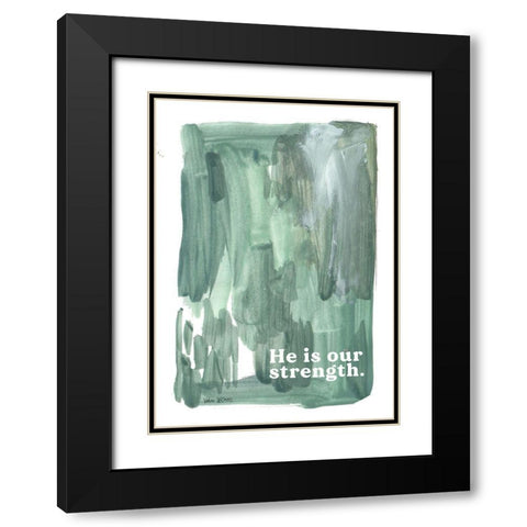 Our Strength Black Modern Wood Framed Art Print with Double Matting by Wieners, Valerie