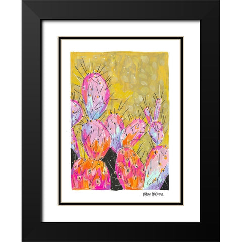 Mustard Cactus II Black Modern Wood Framed Art Print with Double Matting by Wieners, Valerie
