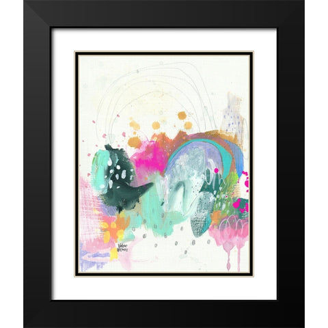 Confetti I Black Modern Wood Framed Art Print with Double Matting by Wieners, Valerie
