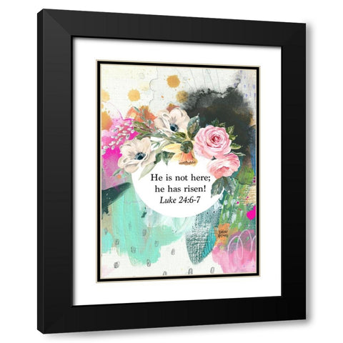 He Has Risen Black Modern Wood Framed Art Print with Double Matting by Wieners, Valerie