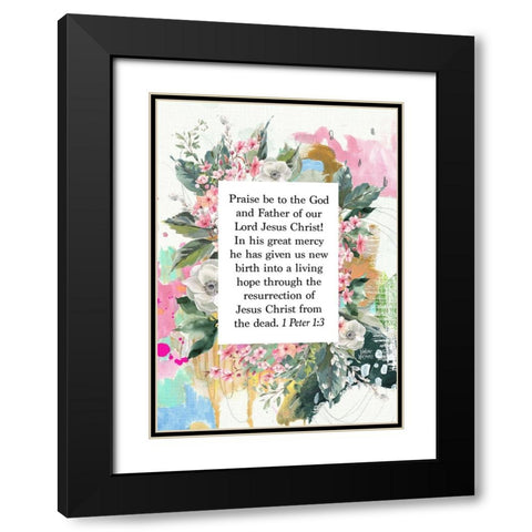 Praise Be Black Modern Wood Framed Art Print with Double Matting by Wieners, Valerie