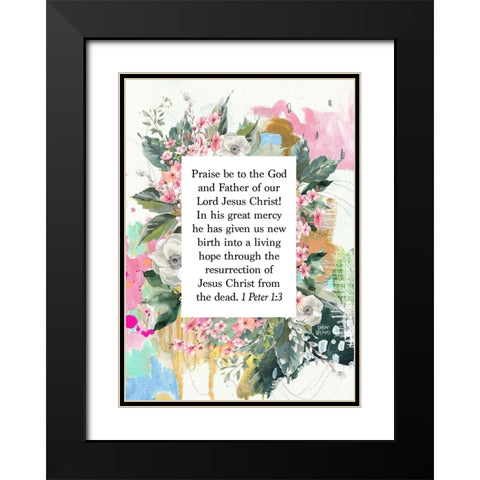 Praise Be Black Modern Wood Framed Art Print with Double Matting by Wieners, Valerie