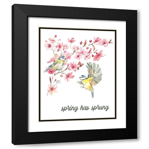 Spring Has Sprung Black Modern Wood Framed Art Print with Double Matting by Wieners, Valerie