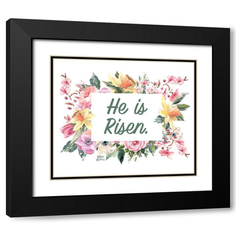He is Risen Black Modern Wood Framed Art Print with Double Matting by Wieners, Valerie