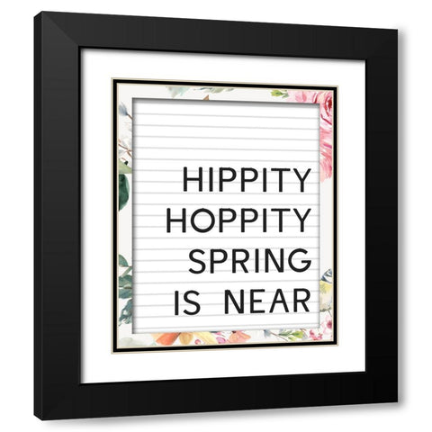 Hippity Hoppity Black Modern Wood Framed Art Print with Double Matting by Wieners, Valerie