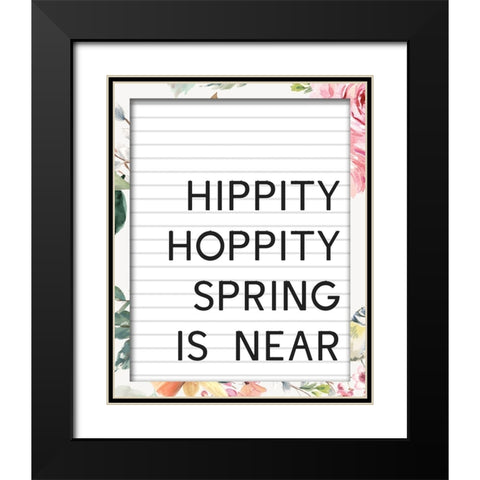 Hippity Hoppity Black Modern Wood Framed Art Print with Double Matting by Wieners, Valerie
