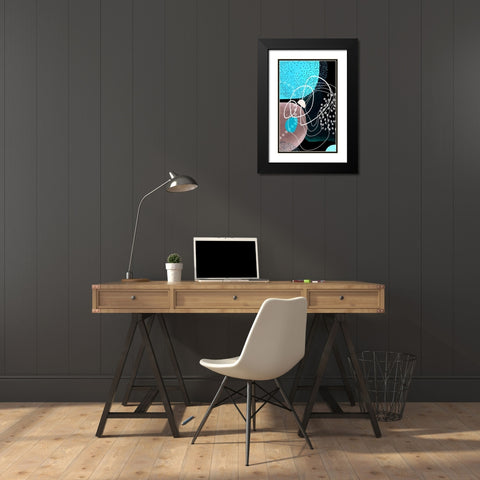 Blueberry Hill Black Modern Wood Framed Art Print with Double Matting by Burney, Yvonne Coleman