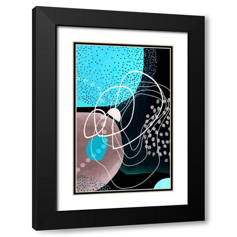 Blueberry Hill Black Modern Wood Framed Art Print with Double Matting by Burney, Yvonne Coleman