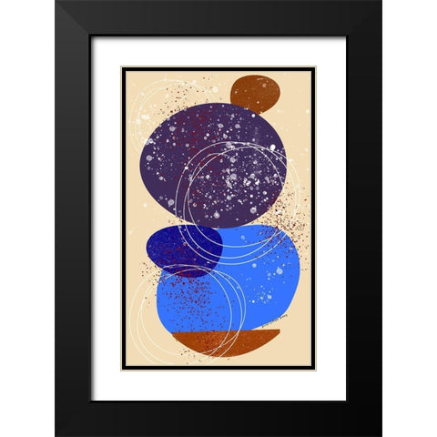 Piggyback Ride Black Modern Wood Framed Art Print with Double Matting by Burney, Yvonne Coleman