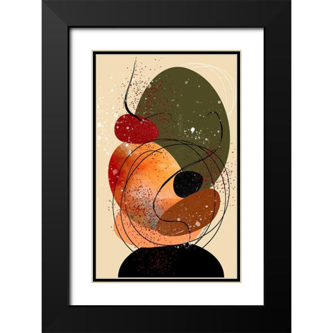 Entwined Black Modern Wood Framed Art Print with Double Matting by Burney, Yvonne Coleman