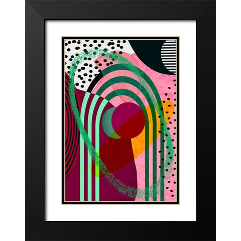 Splash of Color Black Modern Wood Framed Art Print with Double Matting by Burney, Yvonne Coleman
