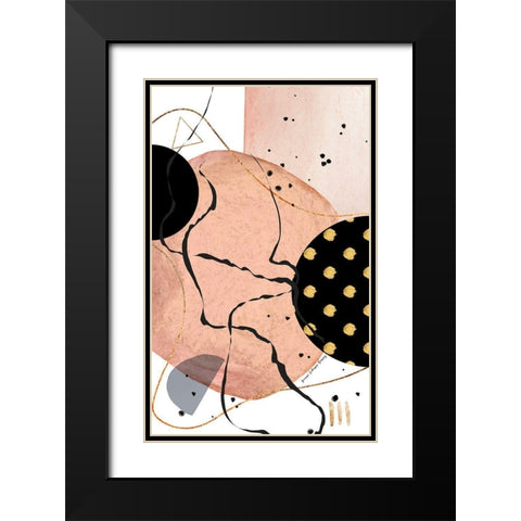 Lost in the Lines Black Modern Wood Framed Art Print with Double Matting by Burney, Yvonne Coleman