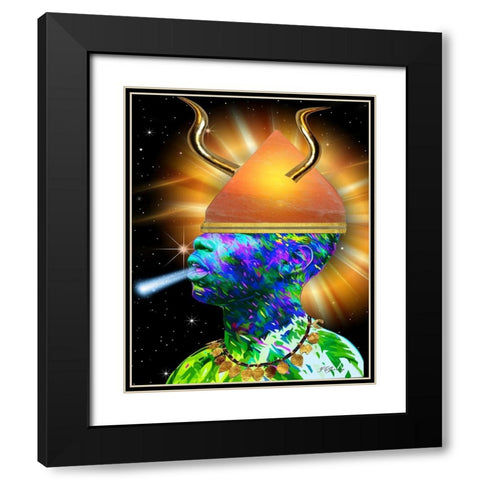 In Living Color Black Modern Wood Framed Art Print with Double Matting by Burney, Yvonne Coleman