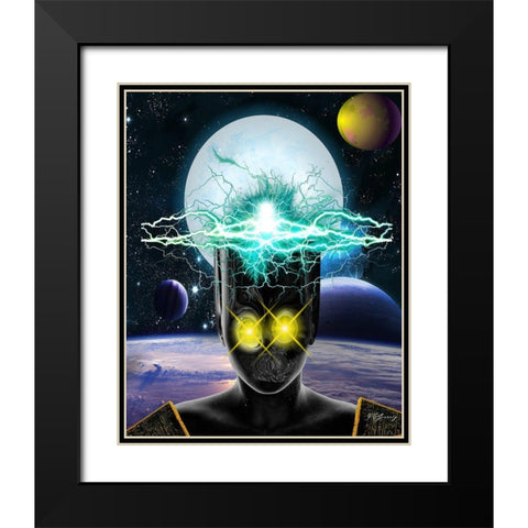 High Energy Black Modern Wood Framed Art Print with Double Matting by Burney, Yvonne Coleman