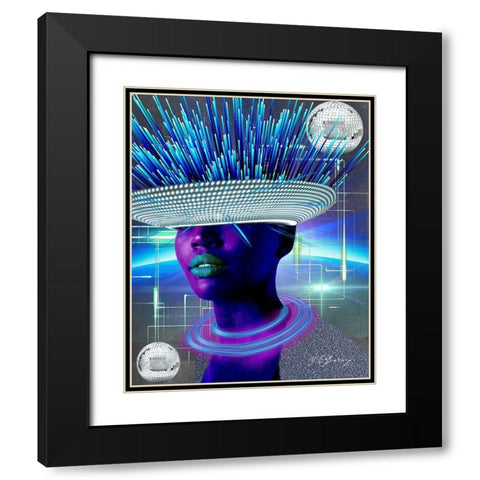 Warrior of Women Black Modern Wood Framed Art Print with Double Matting by Burney, Yvonne Coleman