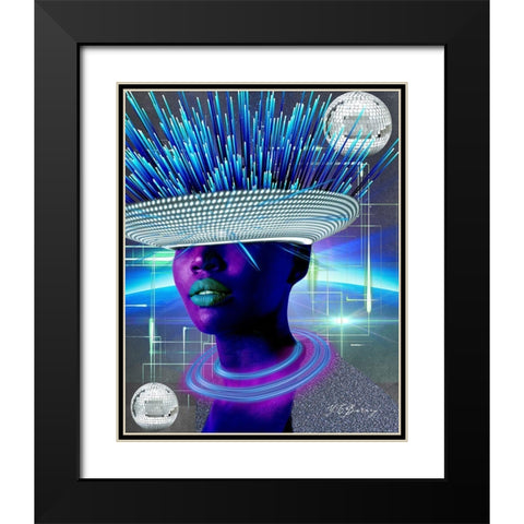 Warrior of Women Black Modern Wood Framed Art Print with Double Matting by Burney, Yvonne Coleman