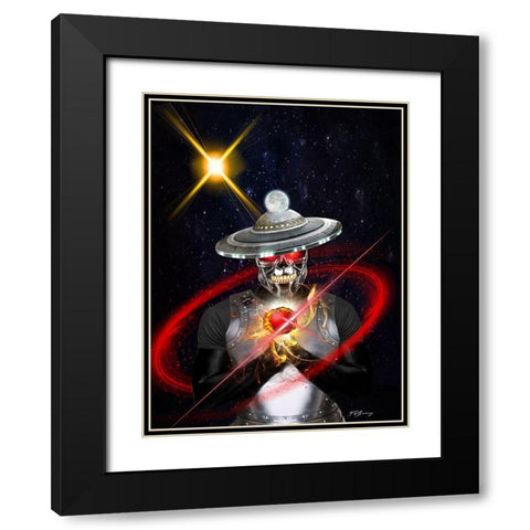 Anger Black Modern Wood Framed Art Print with Double Matting by Burney, Yvonne Coleman