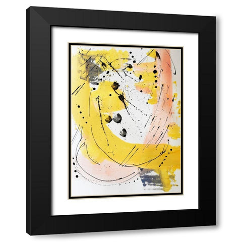 Carmel Blush Black Modern Wood Framed Art Print with Double Matting by Burney, Yvonne Coleman