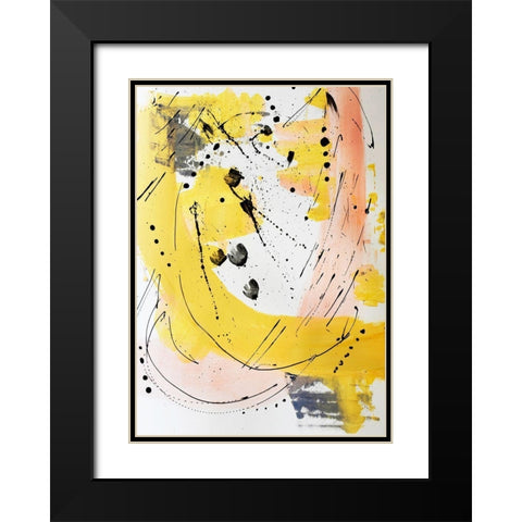 Carmel Blush Black Modern Wood Framed Art Print with Double Matting by Burney, Yvonne Coleman