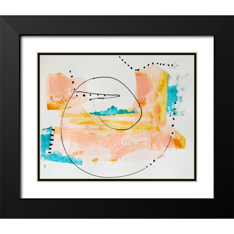 Board Walk Blush Black Modern Wood Framed Art Print with Double Matting by Burney, Yvonne Coleman