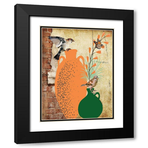 Garden Pots III Black Modern Wood Framed Art Print with Double Matting by Burney, Yvonne Coleman