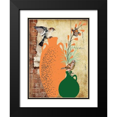 Garden Pots III Black Modern Wood Framed Art Print with Double Matting by Burney, Yvonne Coleman