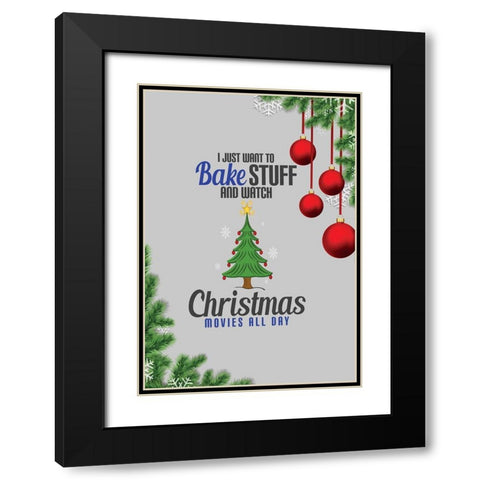 Bake Stuff Black Modern Wood Framed Art Print with Double Matting by Burney, Yvonne Coleman