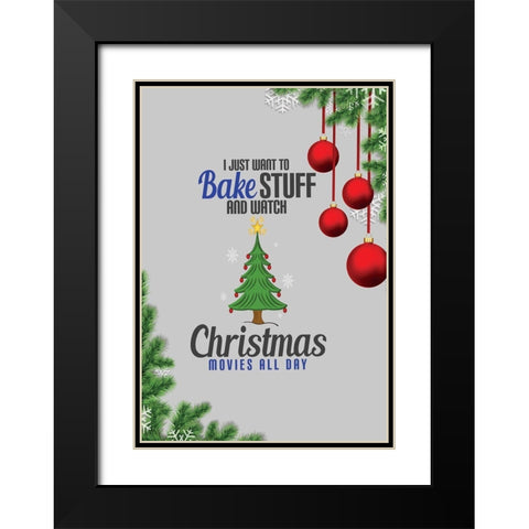 Bake Stuff Black Modern Wood Framed Art Print with Double Matting by Burney, Yvonne Coleman