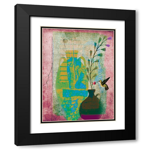 Garden Pots IV Black Modern Wood Framed Art Print with Double Matting by Burney, Yvonne Coleman