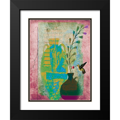 Garden Pots IV Black Modern Wood Framed Art Print with Double Matting by Burney, Yvonne Coleman