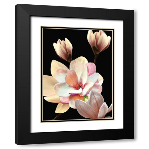 Garden Party Black Modern Wood Framed Art Print with Double Matting by Burney, Yvonne Coleman