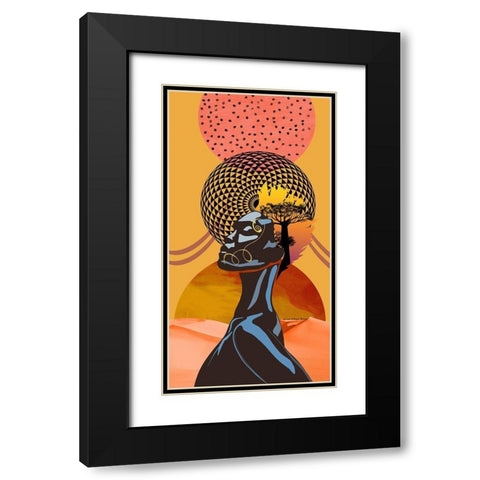 Standing Tall Black Modern Wood Framed Art Print with Double Matting by Burney, Yvonne Coleman
