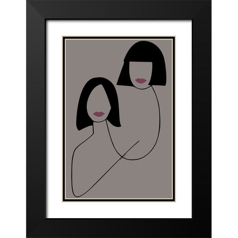 Glambition Black Modern Wood Framed Art Print with Double Matting by Burney, Yvonne Coleman