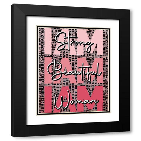 I Am Black Modern Wood Framed Art Print with Double Matting by Burney, Yvonne Coleman