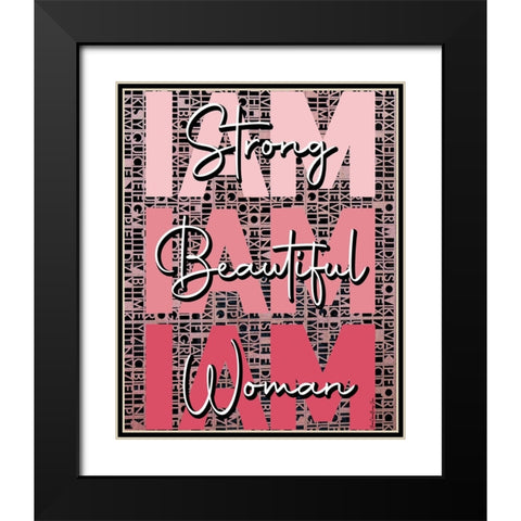 I Am Black Modern Wood Framed Art Print with Double Matting by Burney, Yvonne Coleman