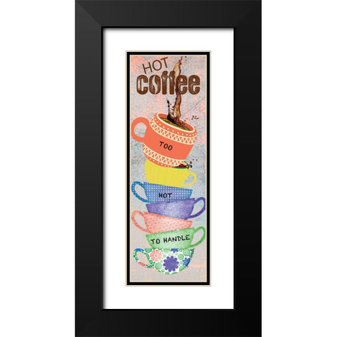 First Coffee Black Modern Wood Framed Art Print with Double Matting by Burney, Yvonne Coleman