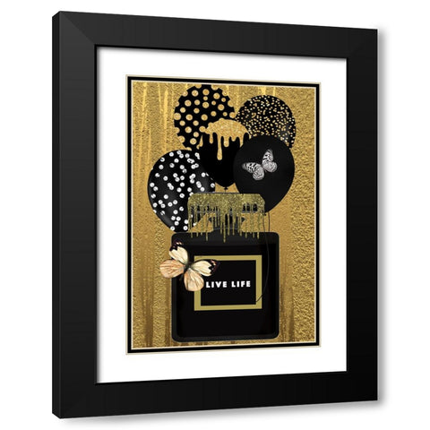 Gold and Black Black Modern Wood Framed Art Print with Double Matting by Burney, Yvonne Coleman